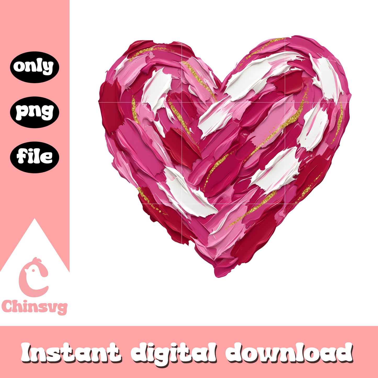 Paint heart valentine design png, valentines heart png, trending png