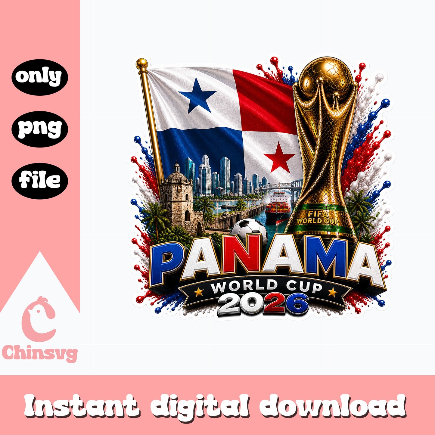 Panama World Cup 2026 PNG, Soccer Football Fan, Panama Flag PNG