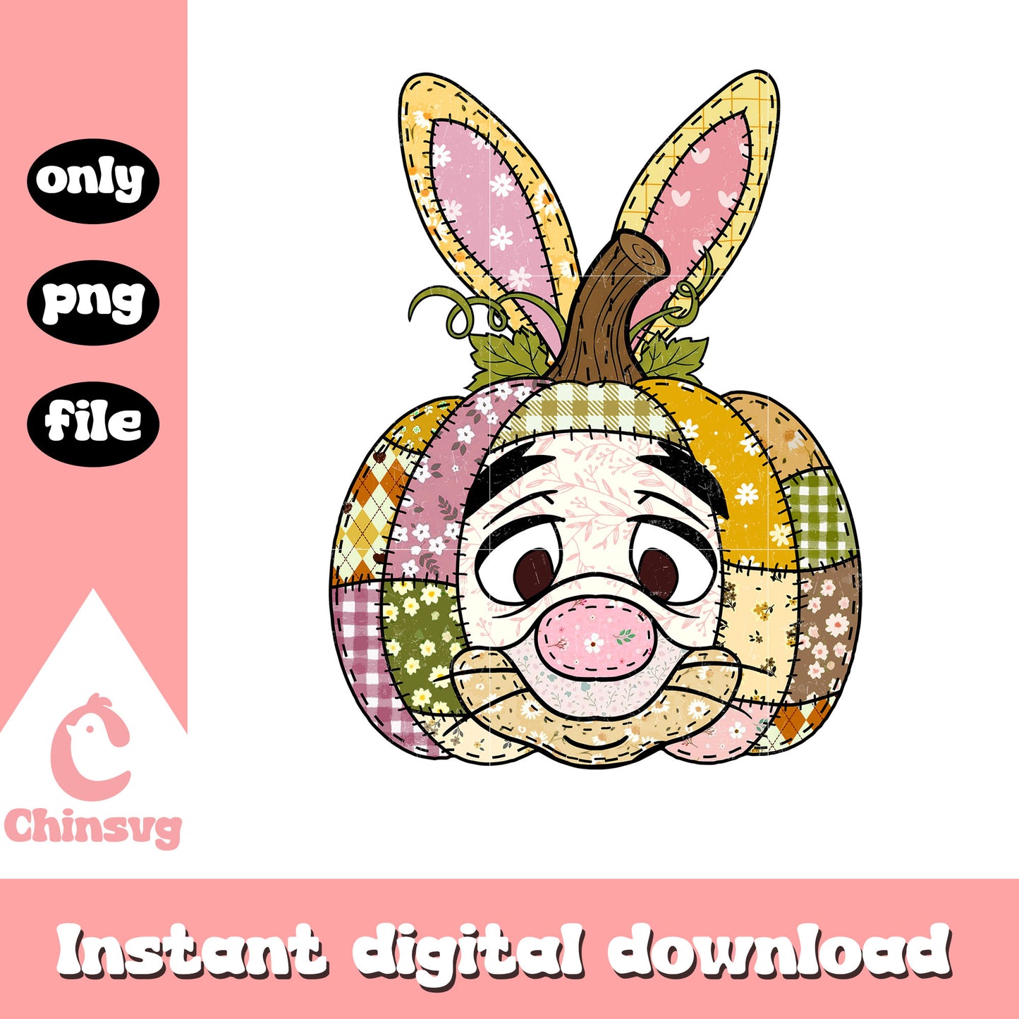 Patchwork pumpkin disney halloween png, disney halloween png