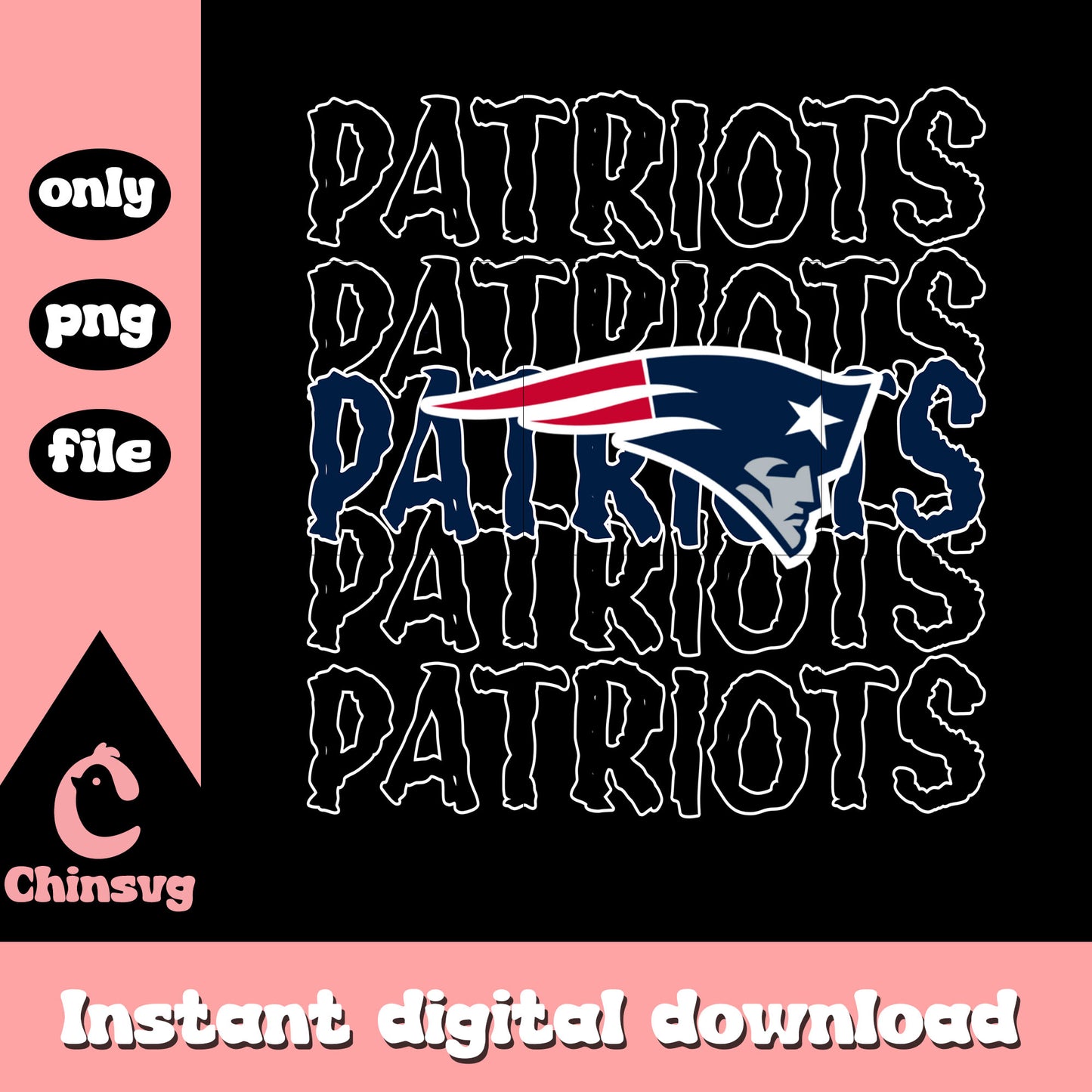 Patriots nfl football design png, New England Patriots logo png