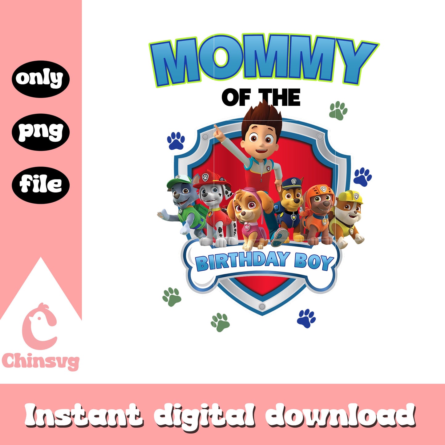 Paw patrol members mommy of the birthday boy png, paw patrol png