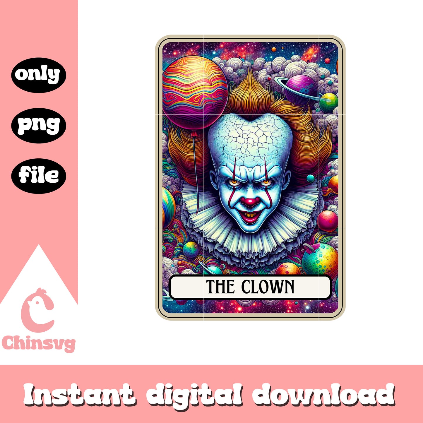 Pennywise horror character png, horror clown png