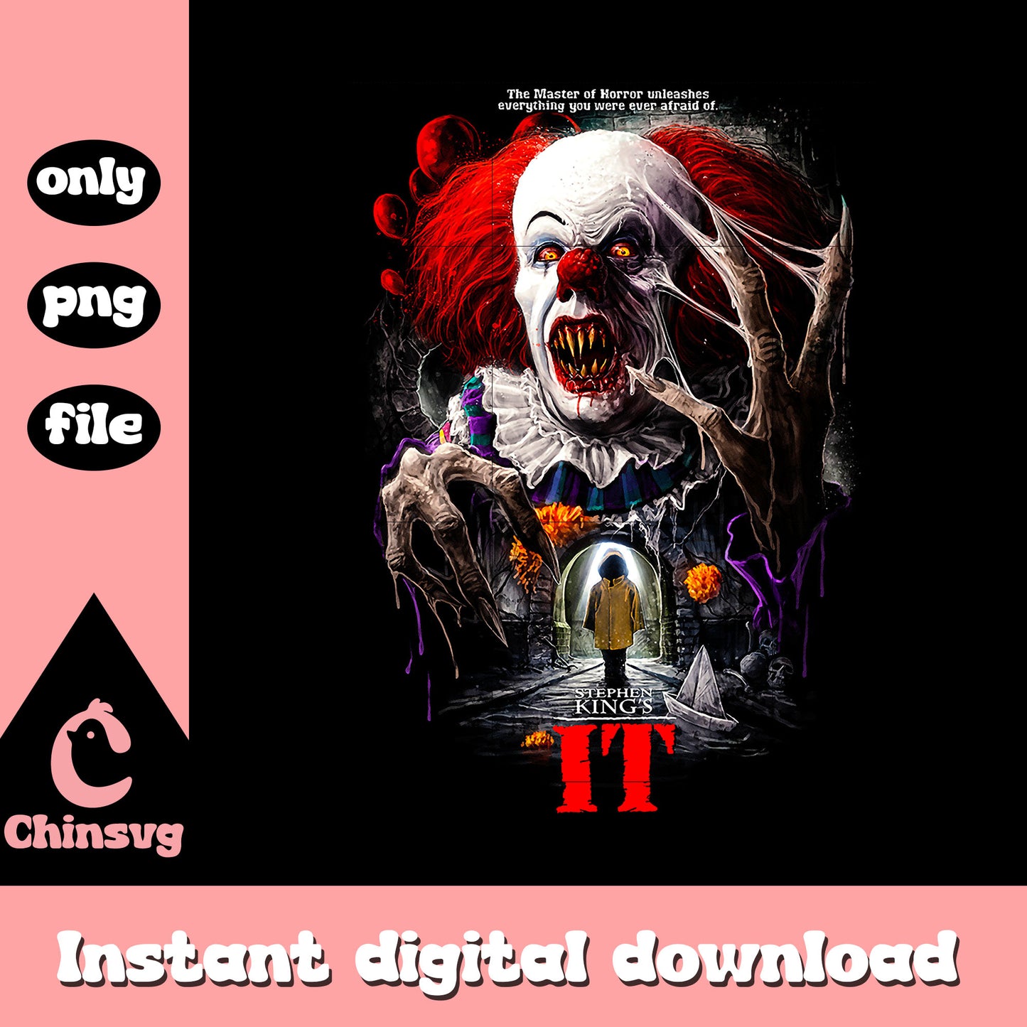 Pennywise the story of it png, Pennywise character png, horror film png