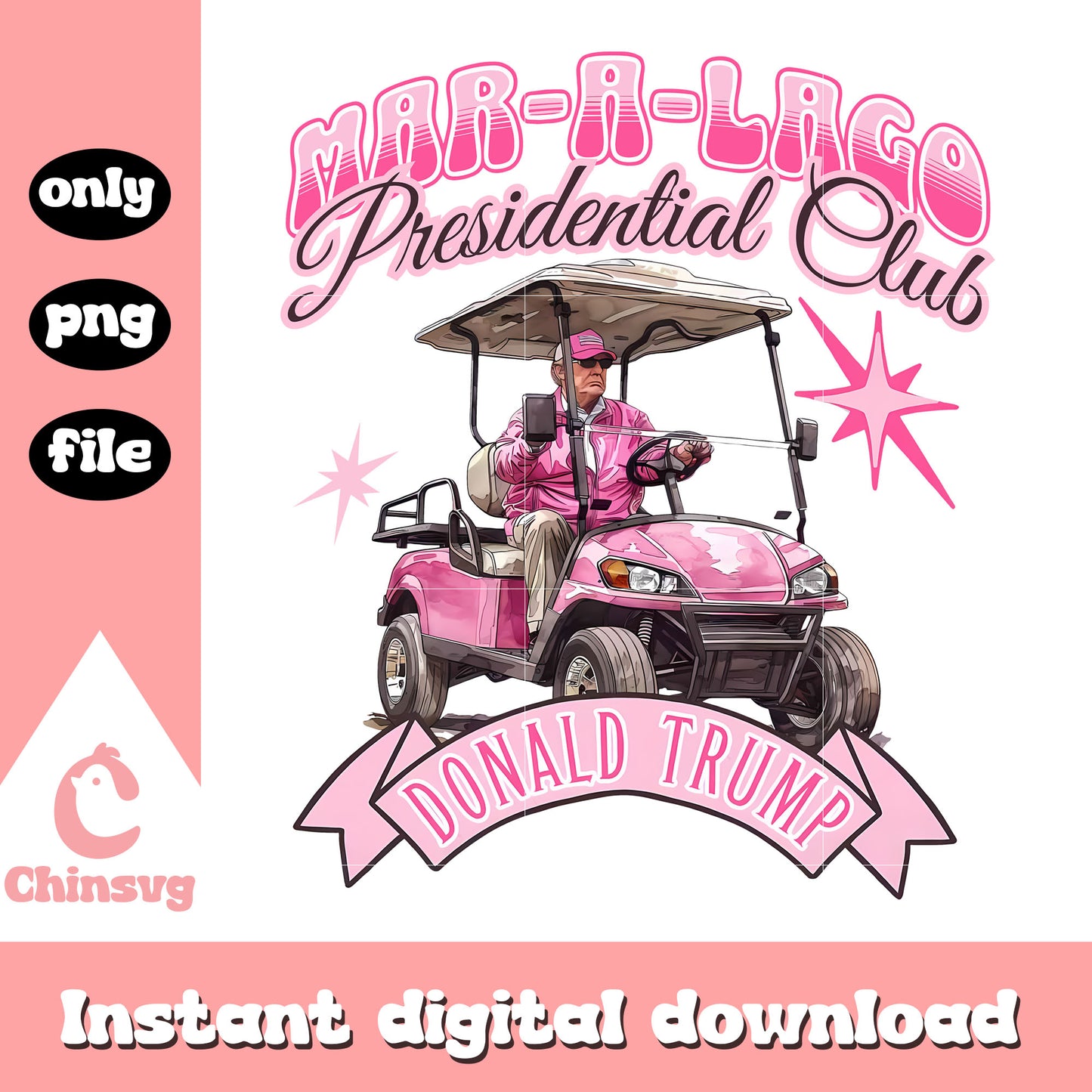 Pink mar-a-lago presidential club donald trump png, presidential club png