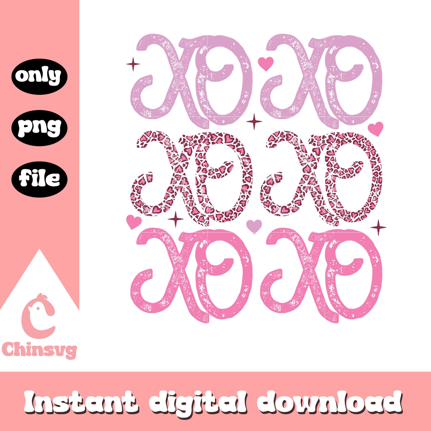 Pink xoxo glitter valentine png, valentine's day xoxo png