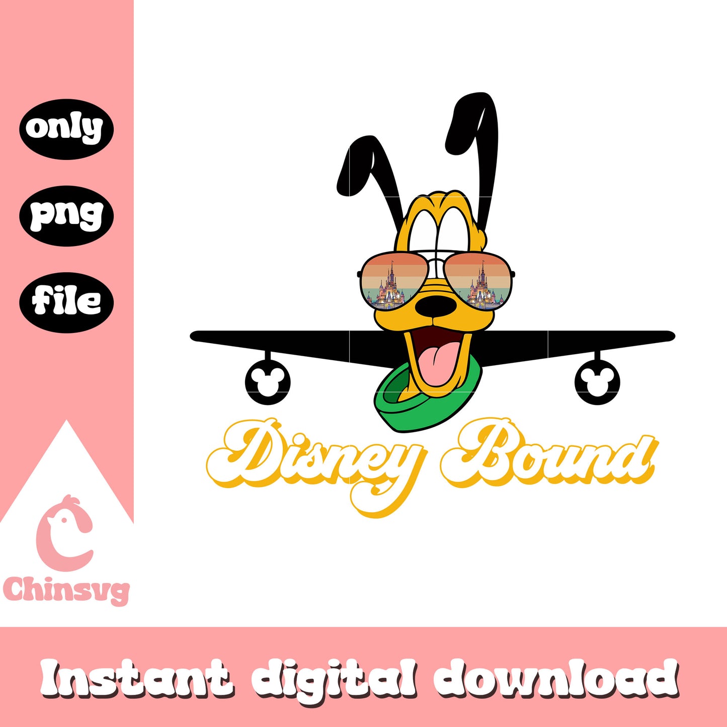 Pluto dog disney bound png, disney bound png, plane png