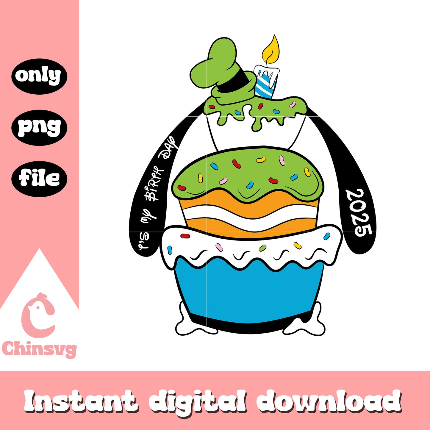 Pluto it's my birthday cake 2025 png, pluto disney character png