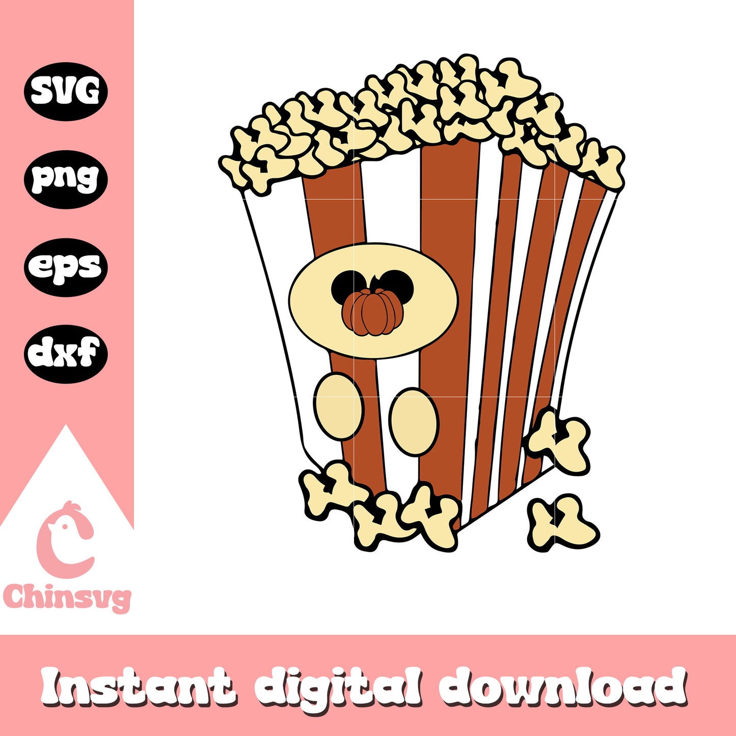 Popcorn mickey head svg, mickey mouse head svg, mickey mouse svg