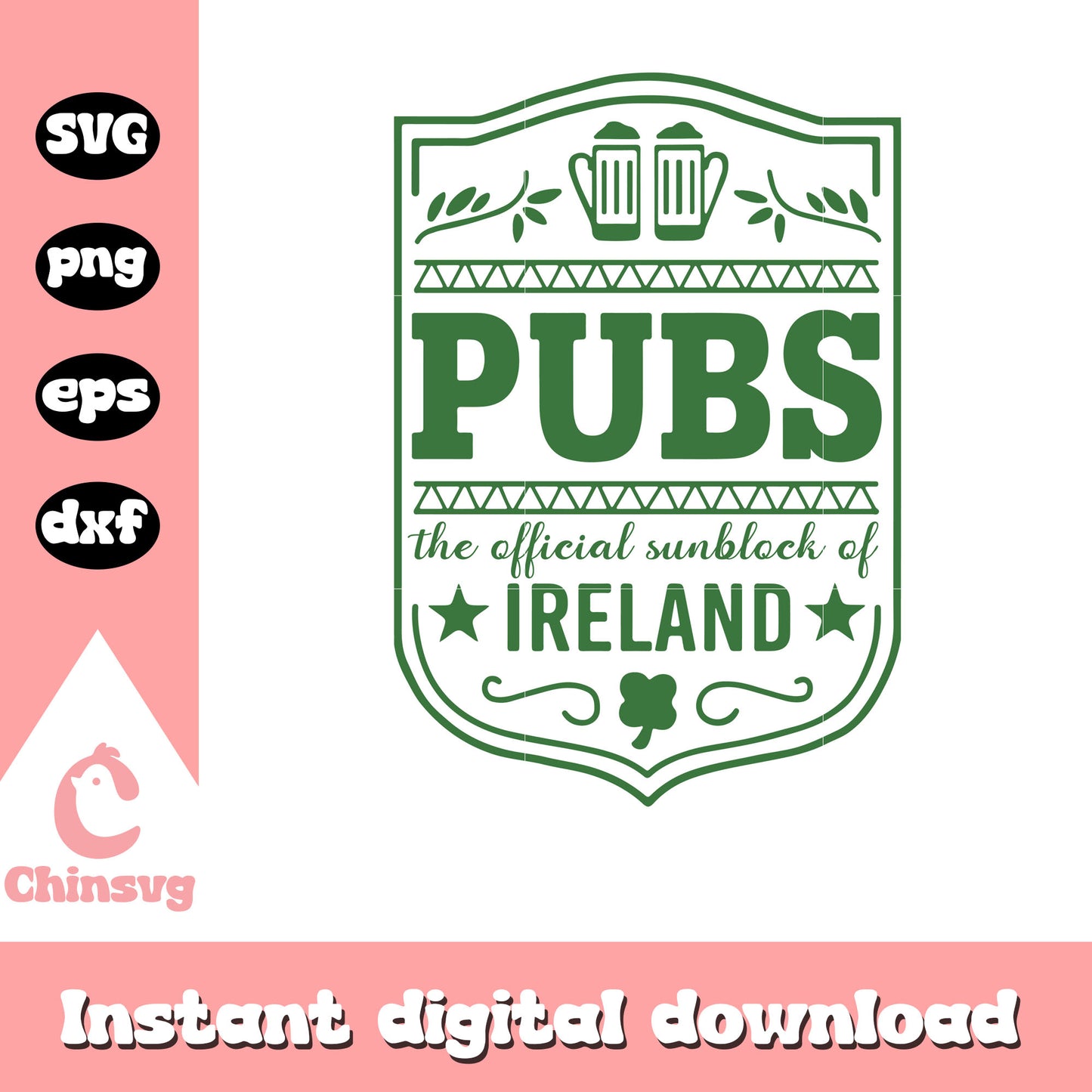Pubs The Official Sunblock Of Ireland svg, Bomba Shack Vintage svg