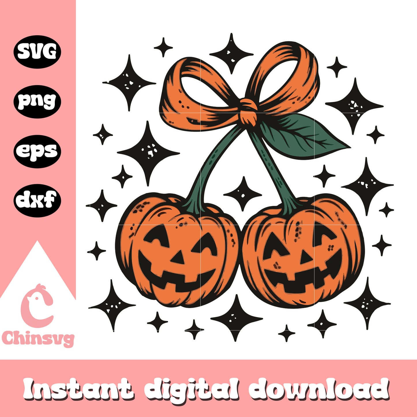 Pumpkin cherries halloween design svg, halloween pumpkin svg