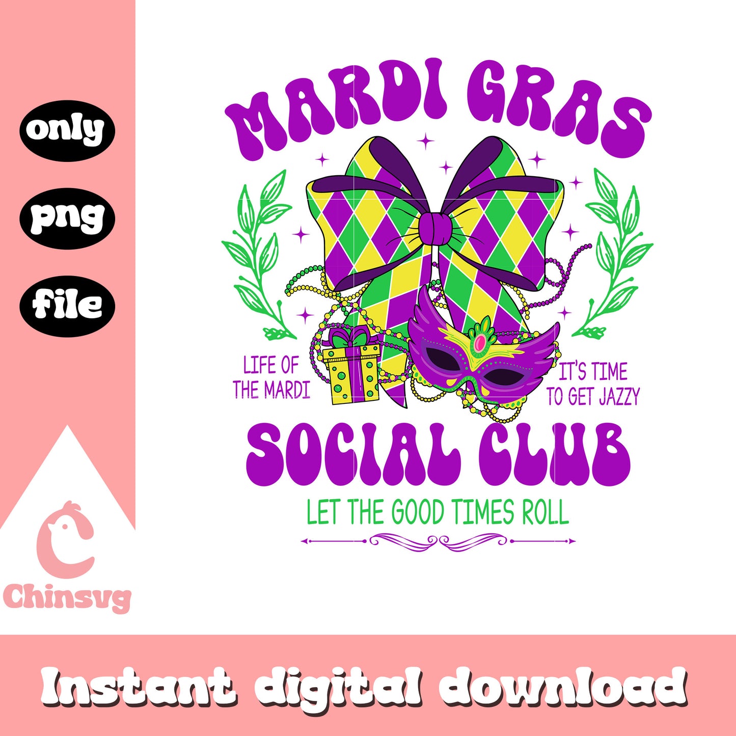 Purple bow mardi gras png, mardi gras in new orleans png