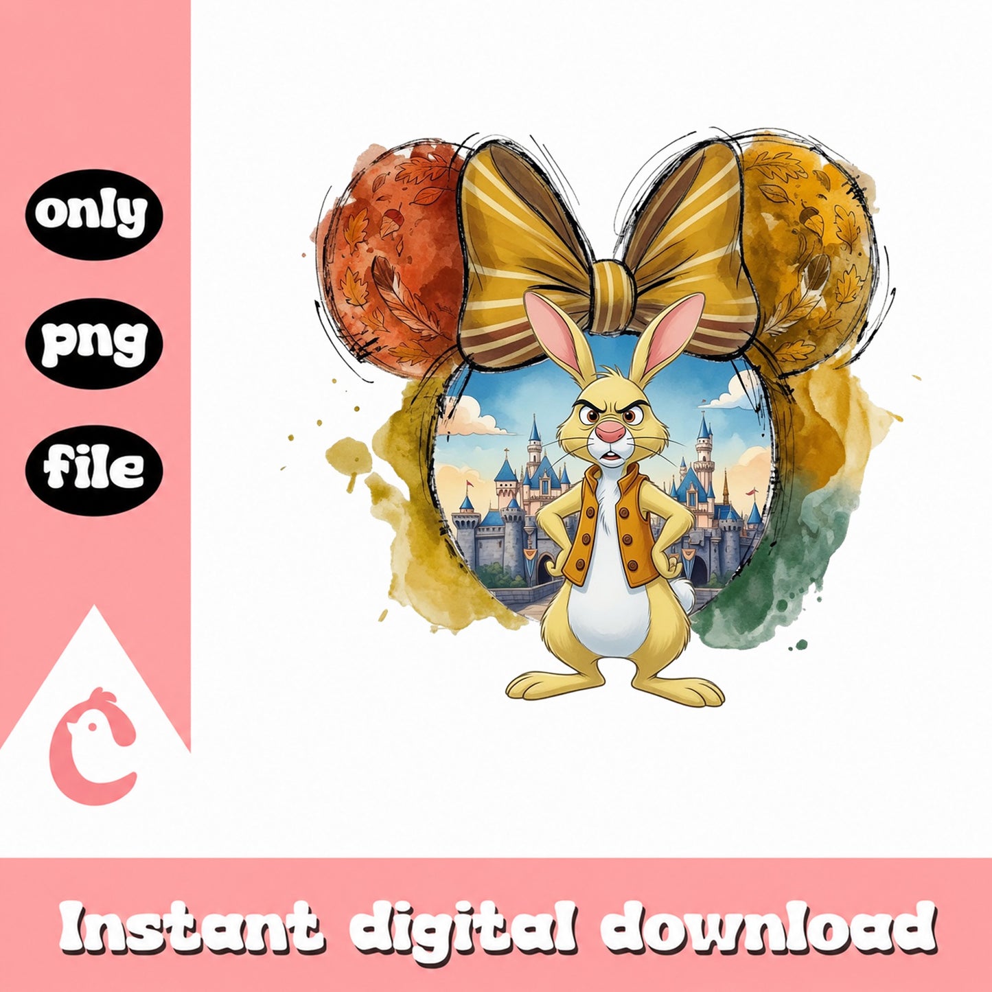 Rabbit Winnie The Pooh Disney Mickey Ears PNG, Fall PNG, Disney Castle PNG