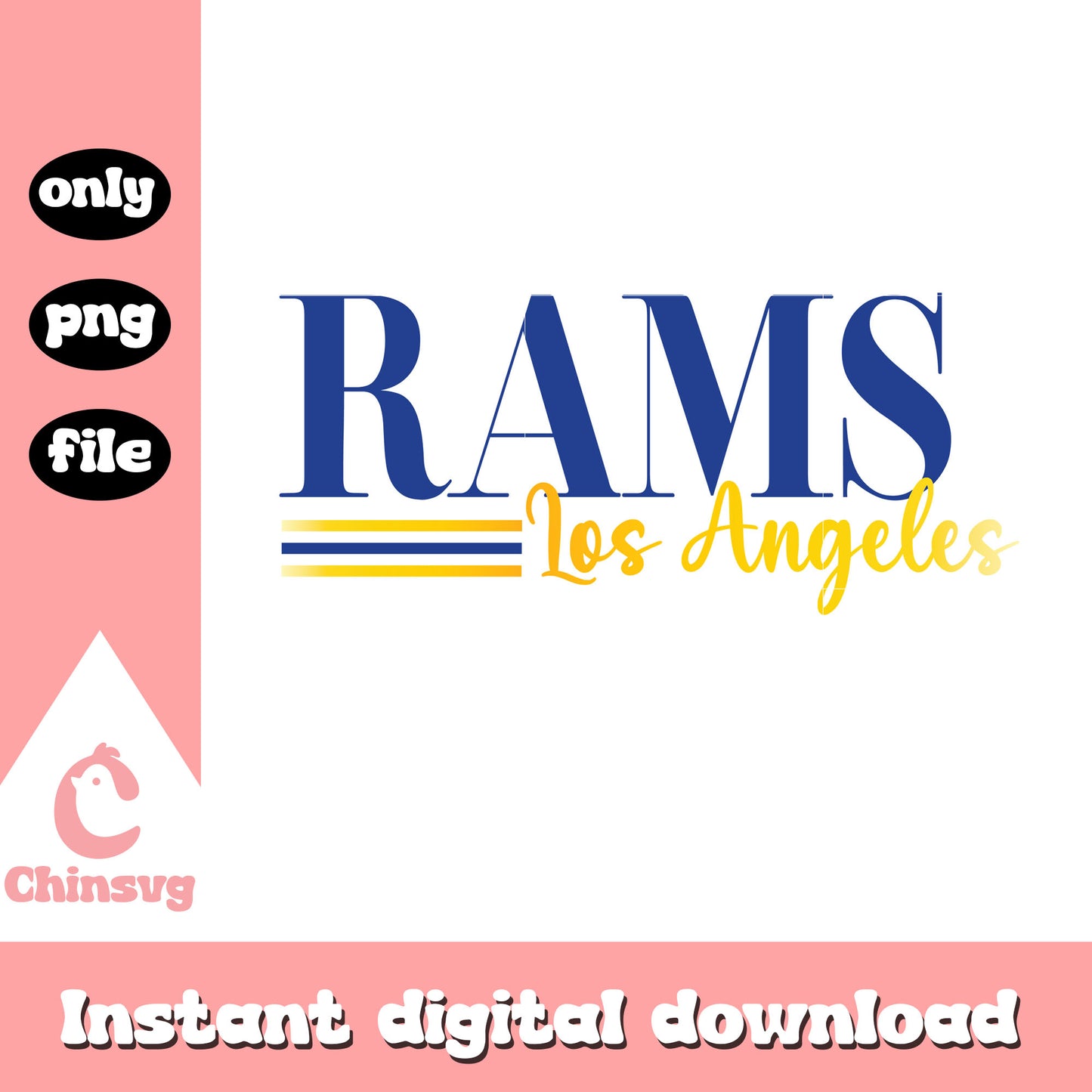 Rams los angeles font logo design svg, los angeles rams nfl svg
