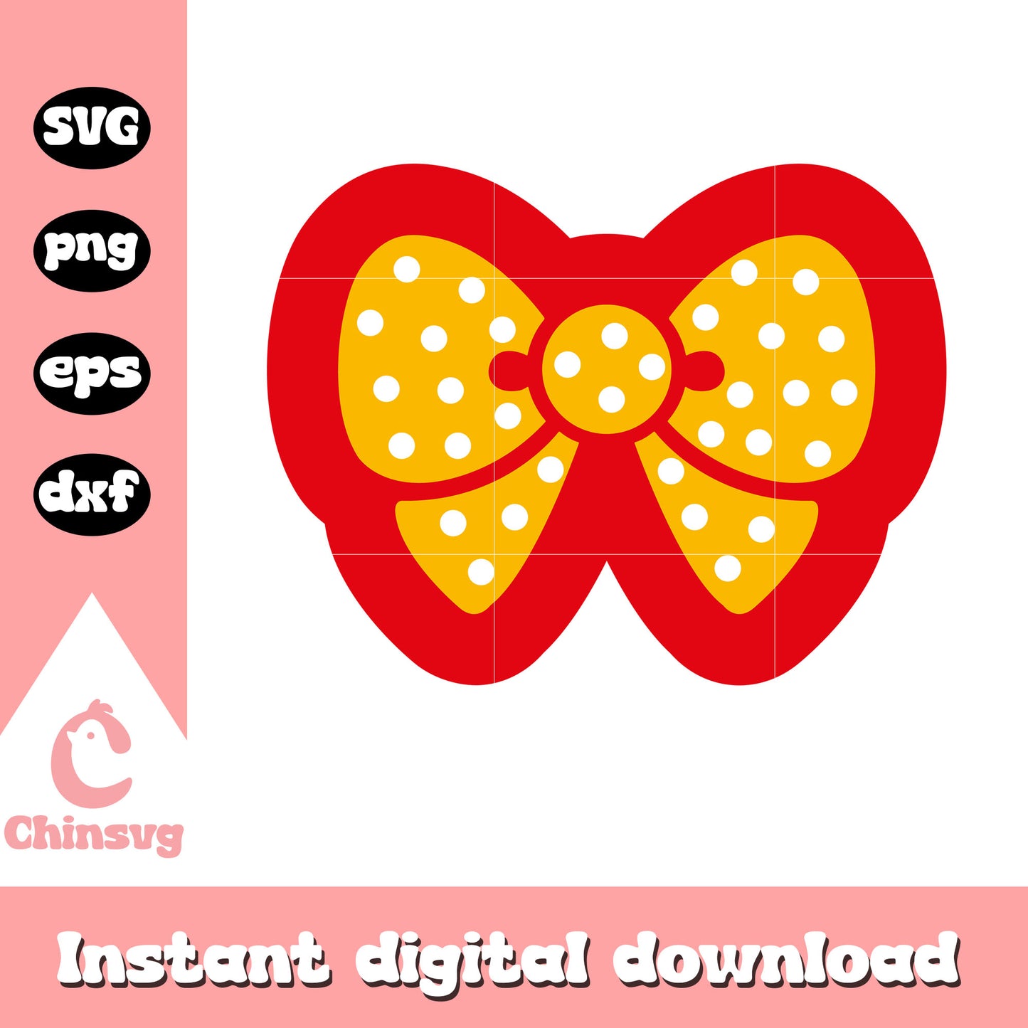 Red hello kitty bow tie svg file, hello kitty head svg, kitty cat svg