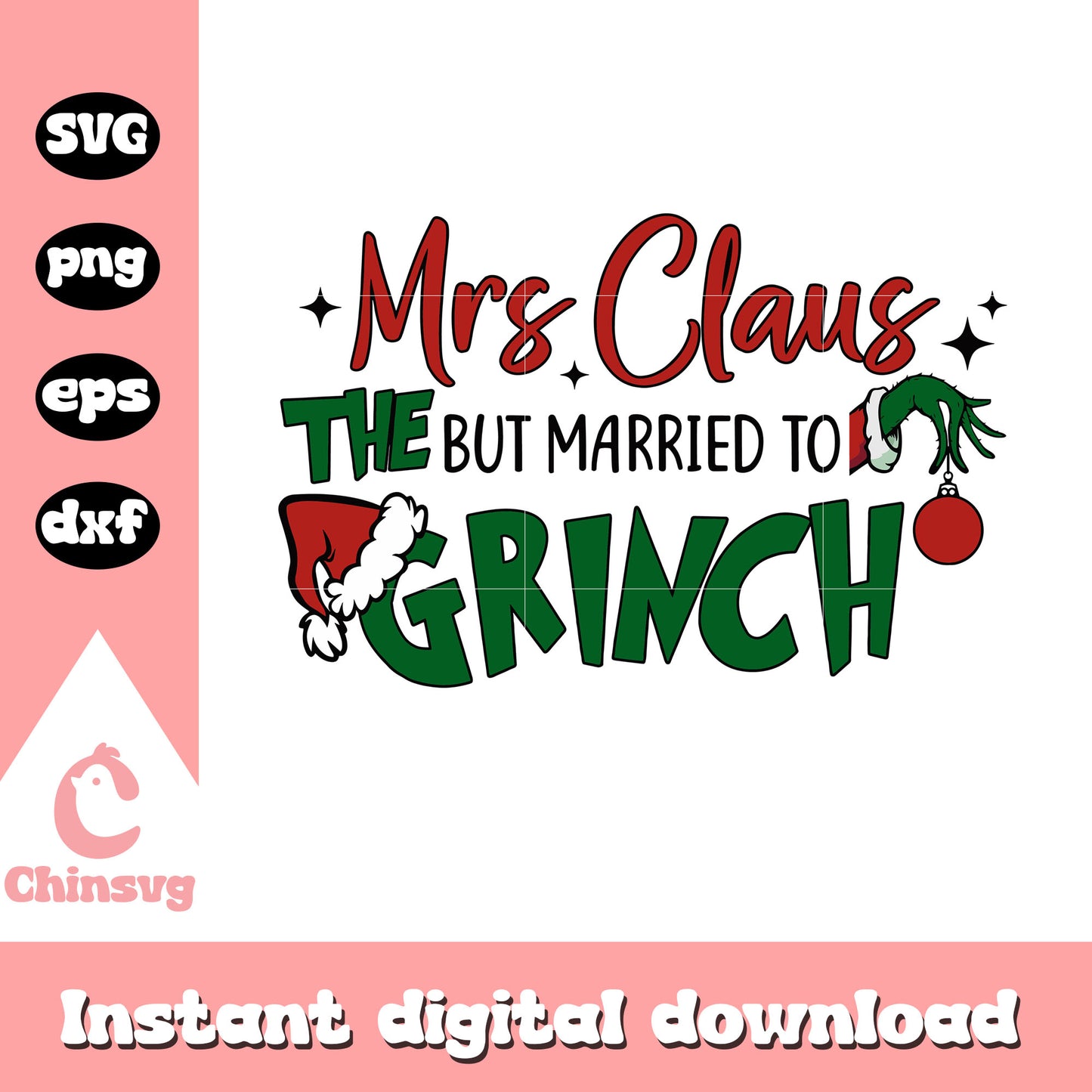 Retro quote mrs claus but married to the grinch svg, grinch quote svg