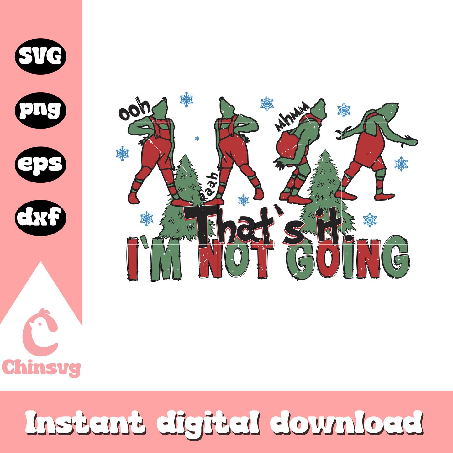 Retro that's it i'm not going grinch svg, grinch tree svg