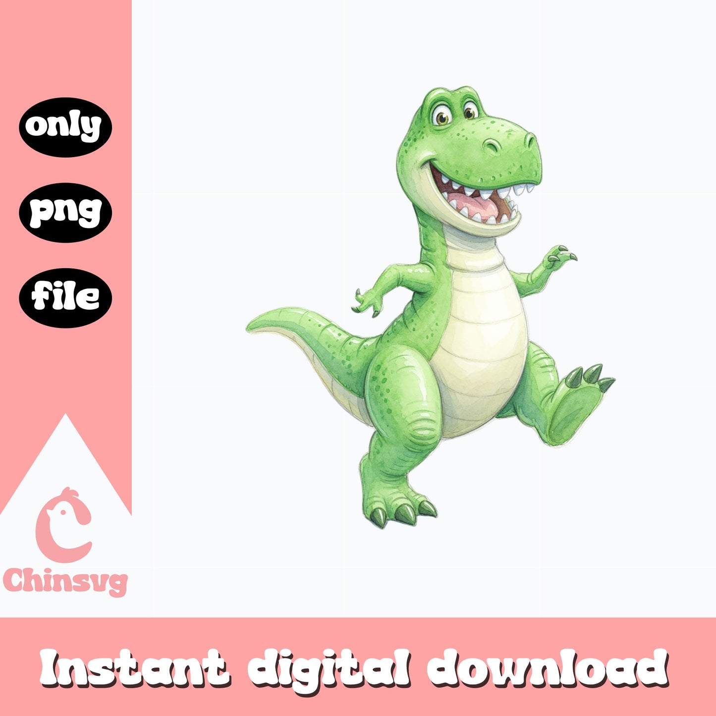Rex Toy Story PNG, Dinosaur Clipart, Toy Story PNG