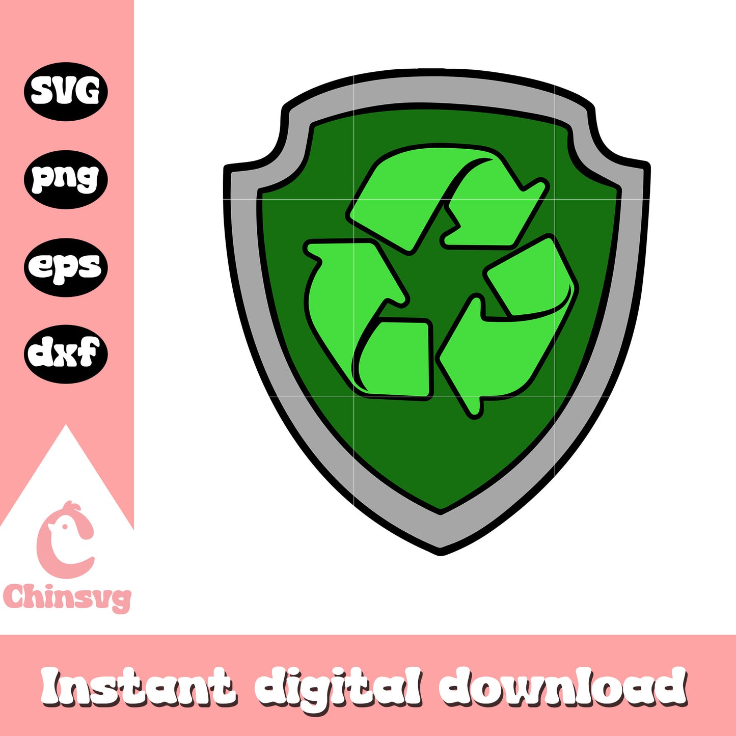 Rocky badge paw patrol design svg, paw patrol badge svg