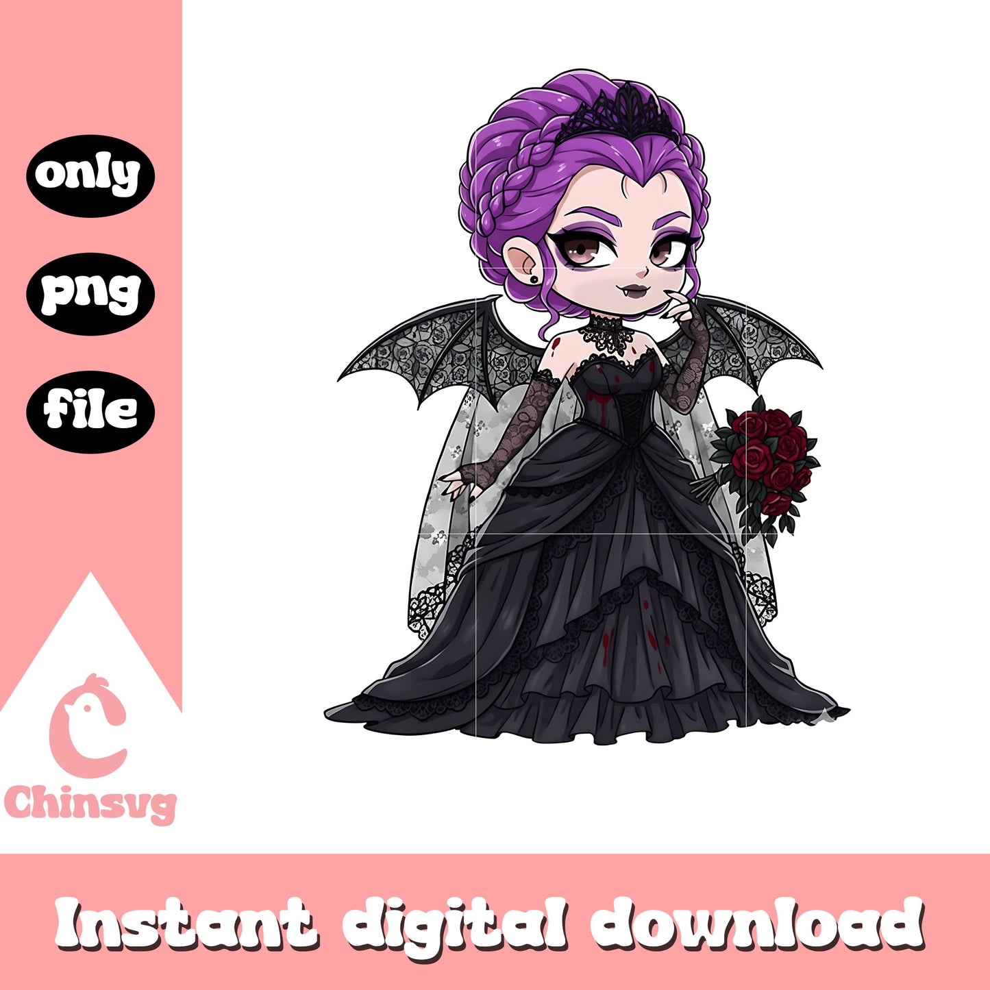 Rumi chibi halloween png, kpop halloween png, rumi kpop png