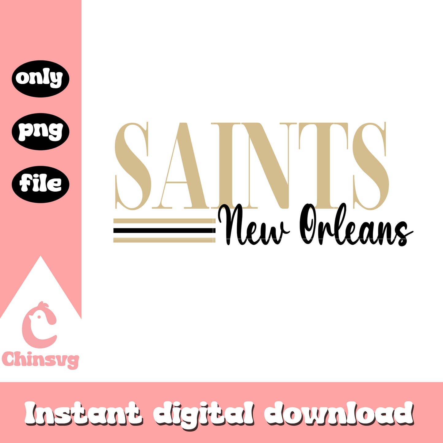 Saints new orleans font logo design svg, new orleans saints nfl svg