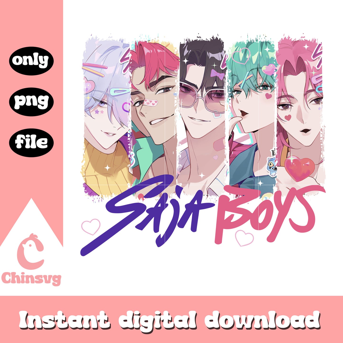 Saja boys anime characters png, kpop -demon -hunters png