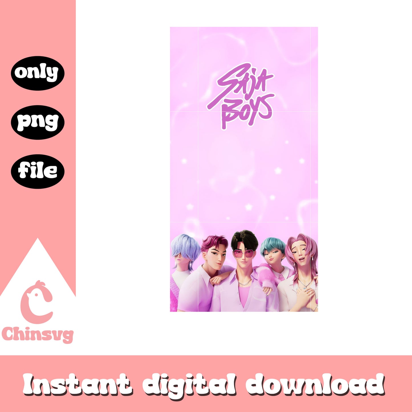 Saja boys demon boy band design png, kpop demon band png