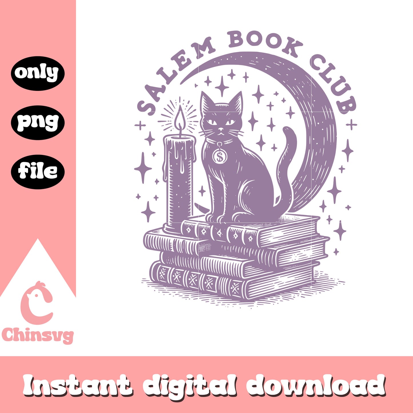 Salem book club drawing design png, book club png