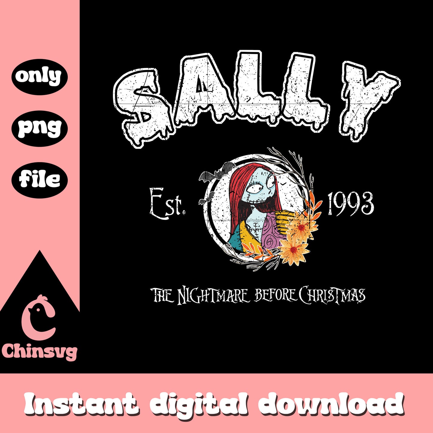 Sally est 1993 nightmare movie png, sally night before christmas png