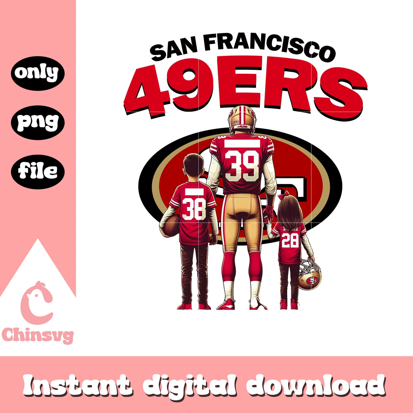 San Francisco 49ers team logo dad and kids png, espn soccer football png