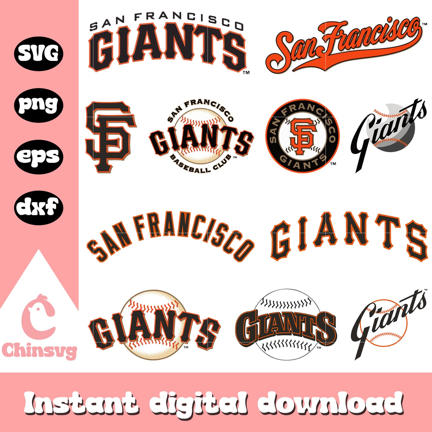 San francisco giants logo design bundle svg, san francisco giants svg