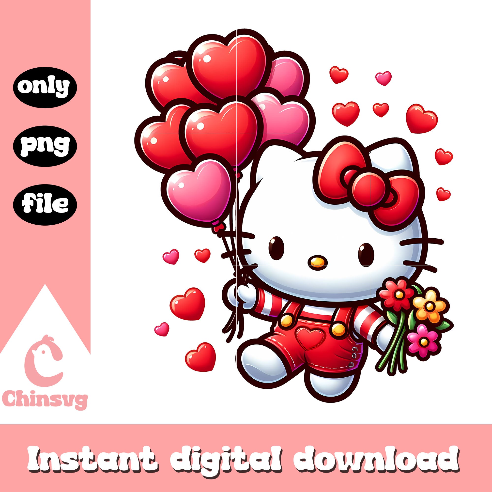 Hello Kitty PNG Valentine Balloons – Store