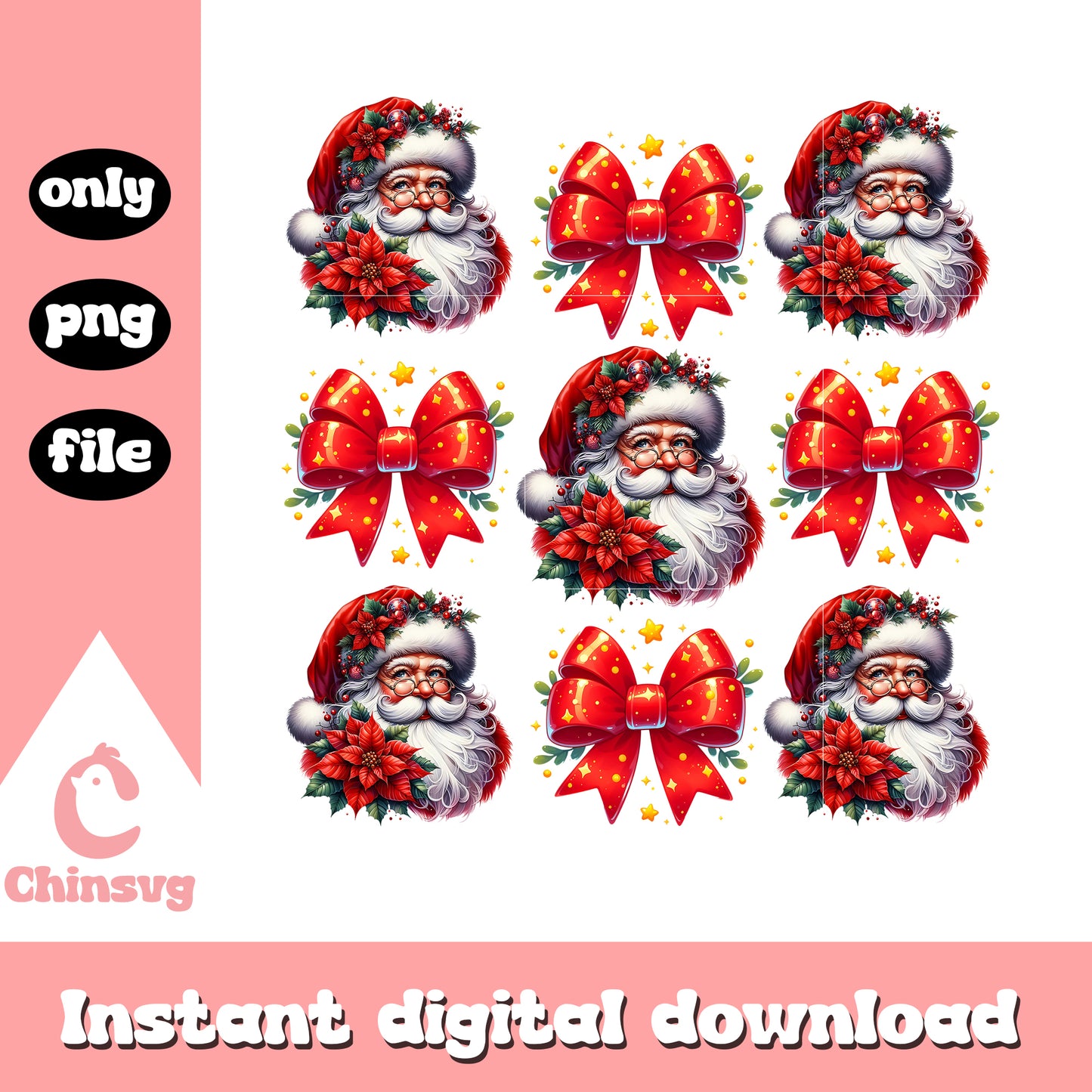 Santa coquette christmas red png, christmas coquette png