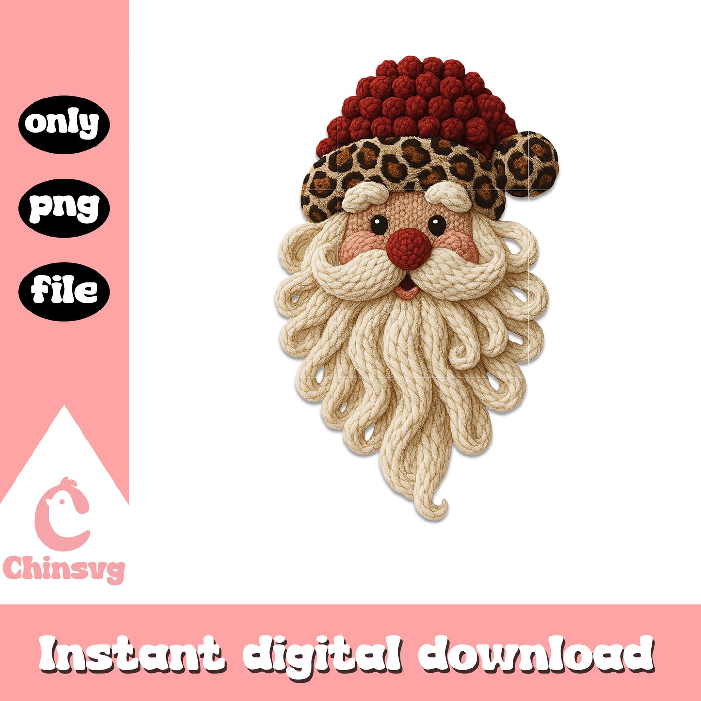 Santa claus christmas yarn crochet png, santa claus png