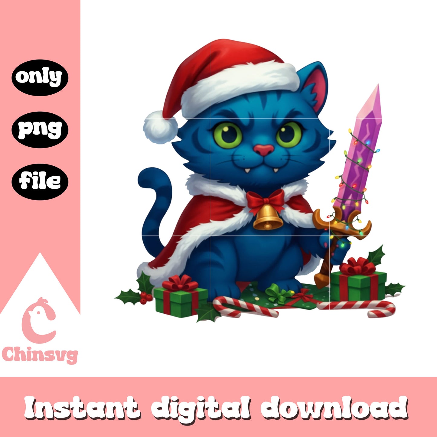 Santa derpy tiger merry christmas png, demon derpy png