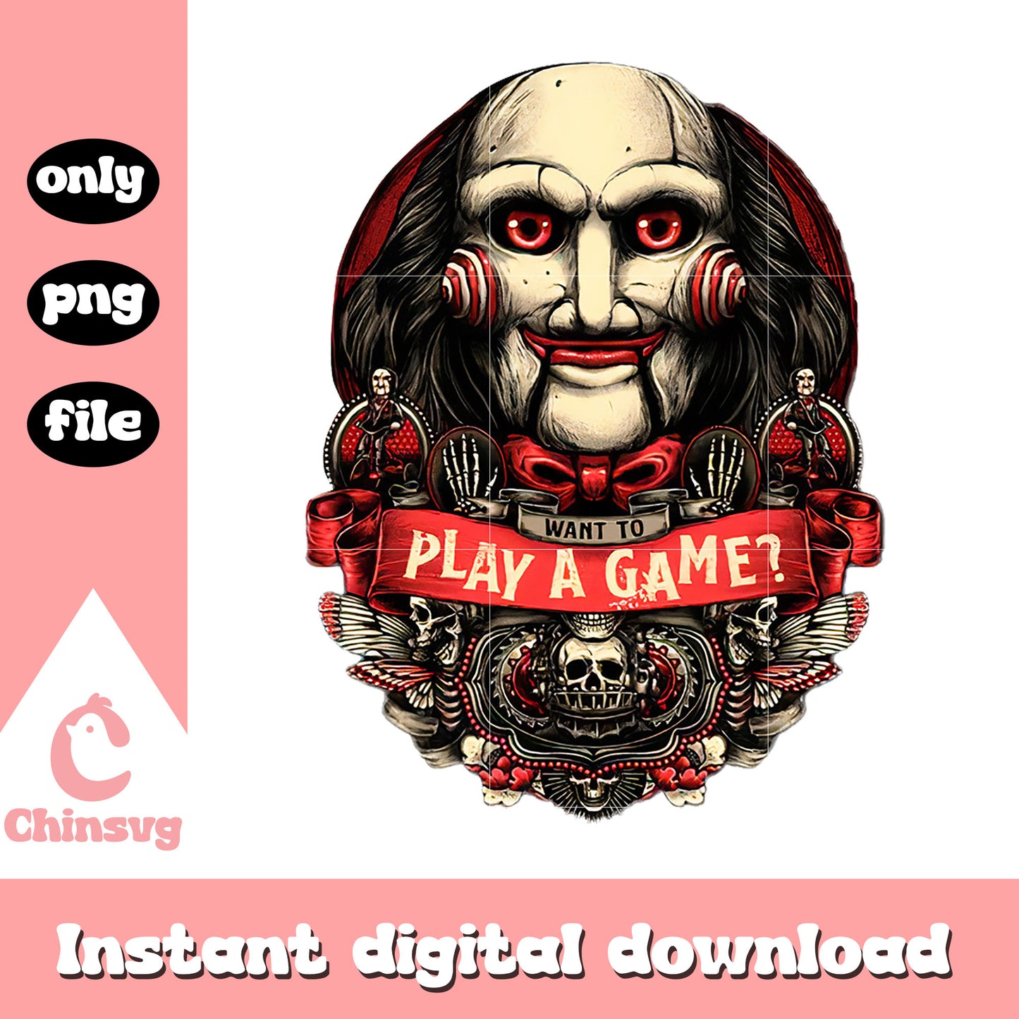 Saw Want to play a game horror png, Saw game horror png