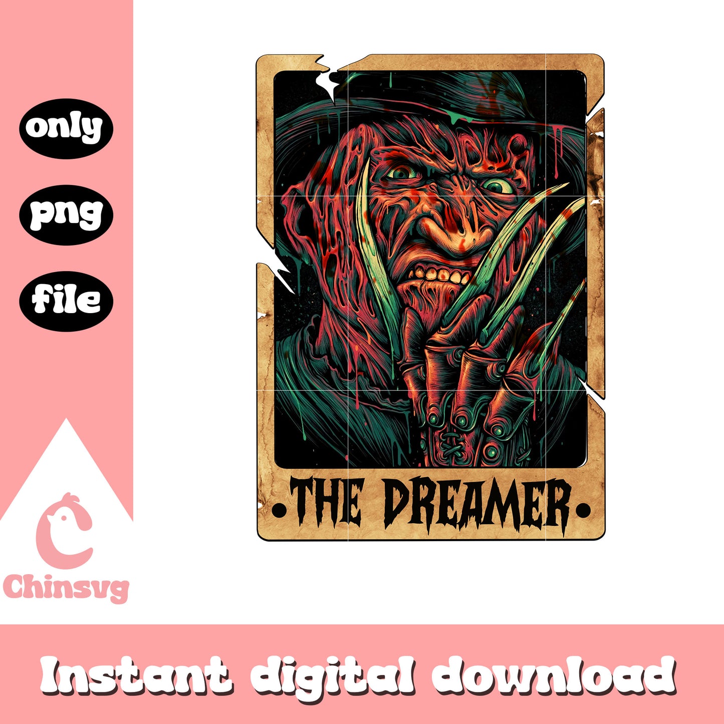 Scary halloween the dreamer png, freddy krueger movie png
