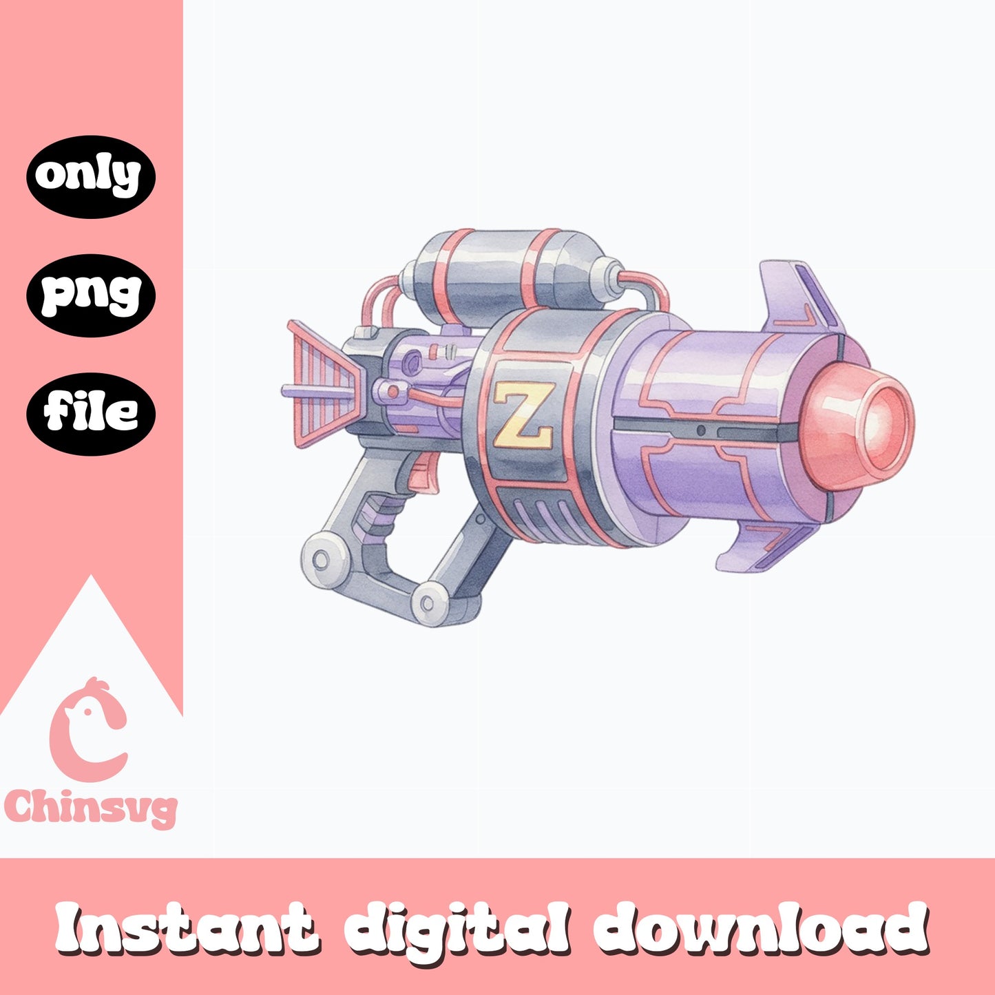 Sci Fi Ray Gun Clipart, Space Laser Weapon PNG, Futuristic Gun PNG