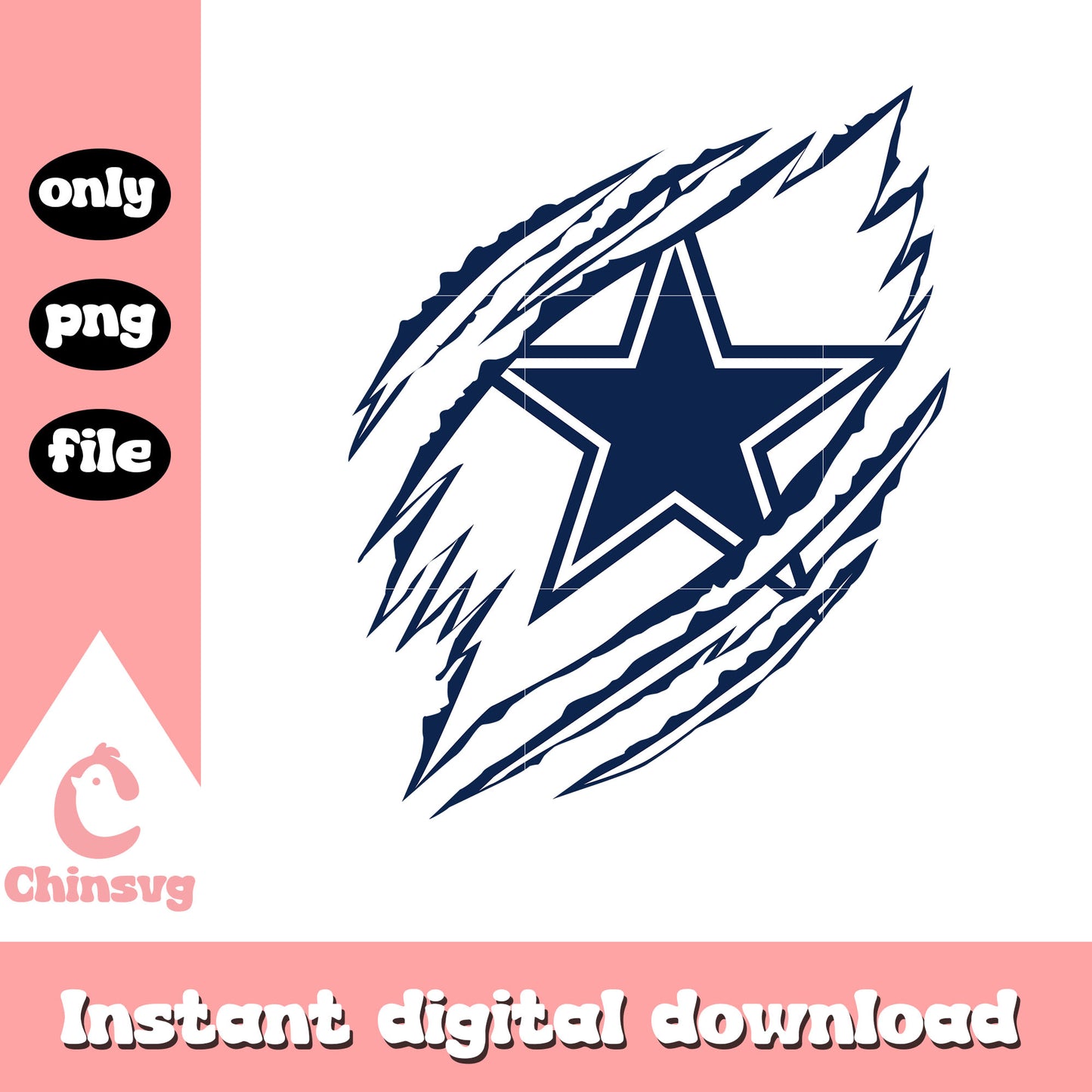 Scratch cowboys design logo png, nfl dallas cowboys png