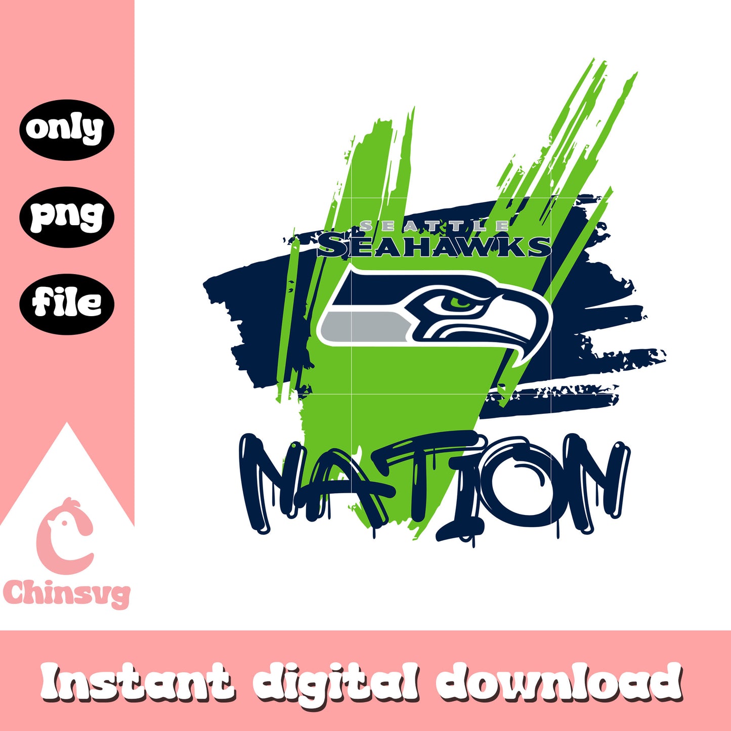 Seahawks nation logo nfl png, Seattle Seahawks team png