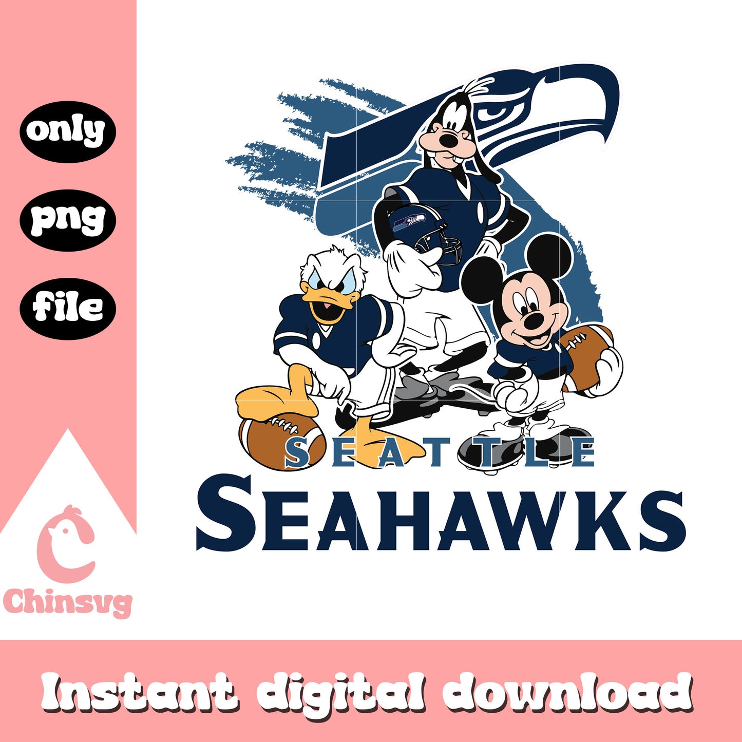 Seattle seahawks custom disney png, team seattle seahawks png