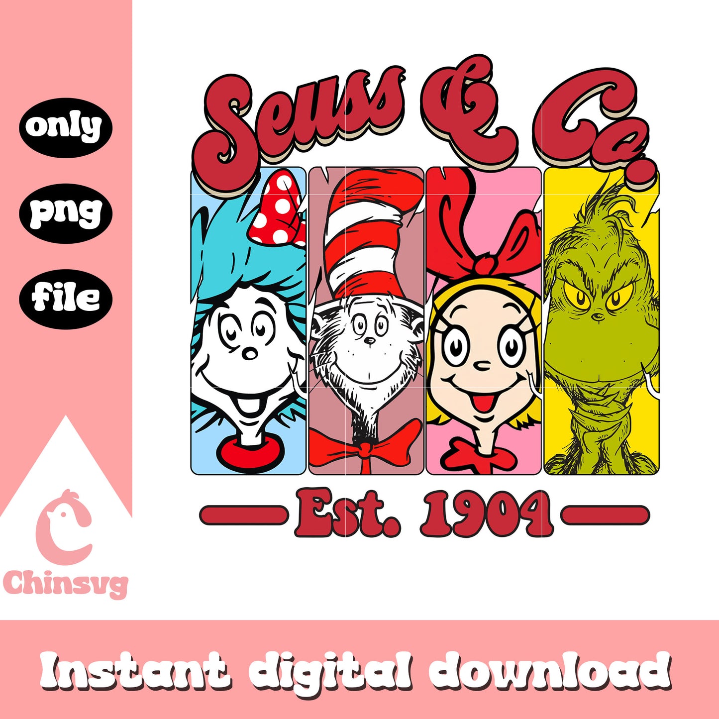 Seuss and co est 1904 png, dr seuss png, Seuss and co png