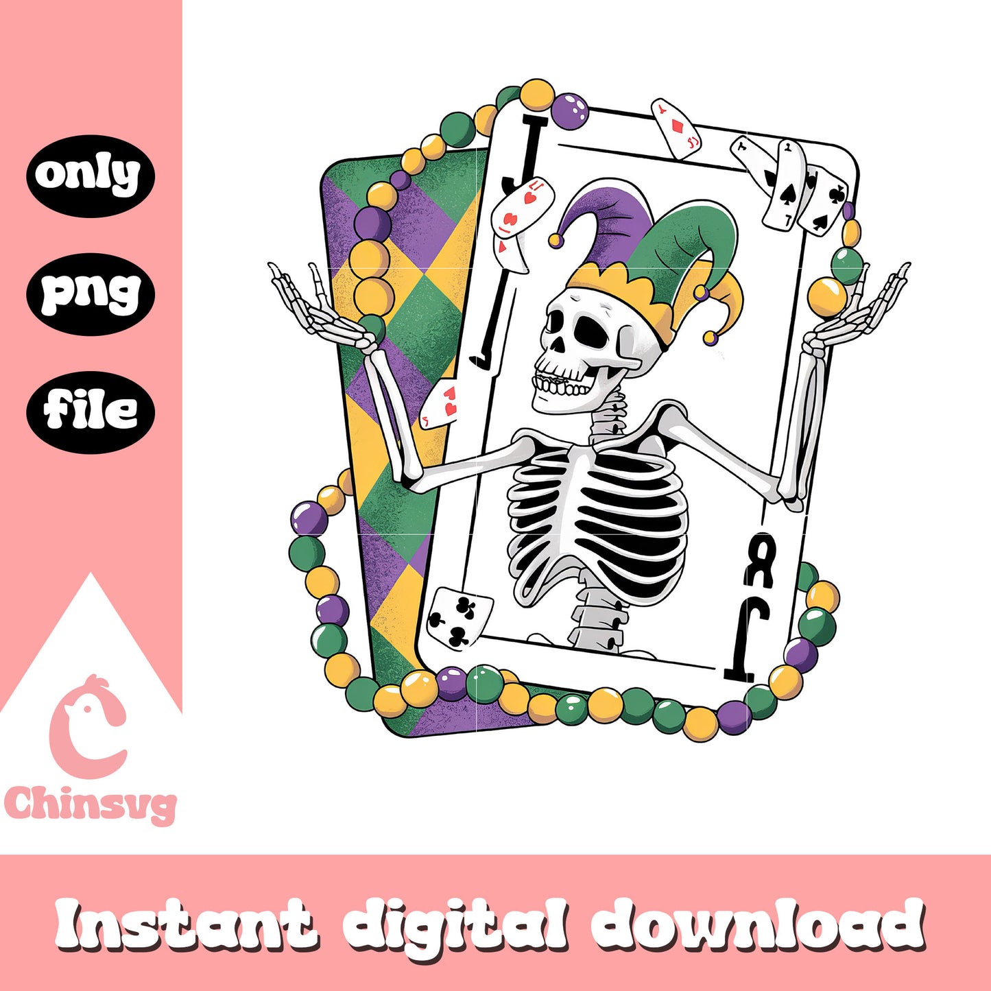 Skeleton joker mardi gras png, carnival mardi gras ship png