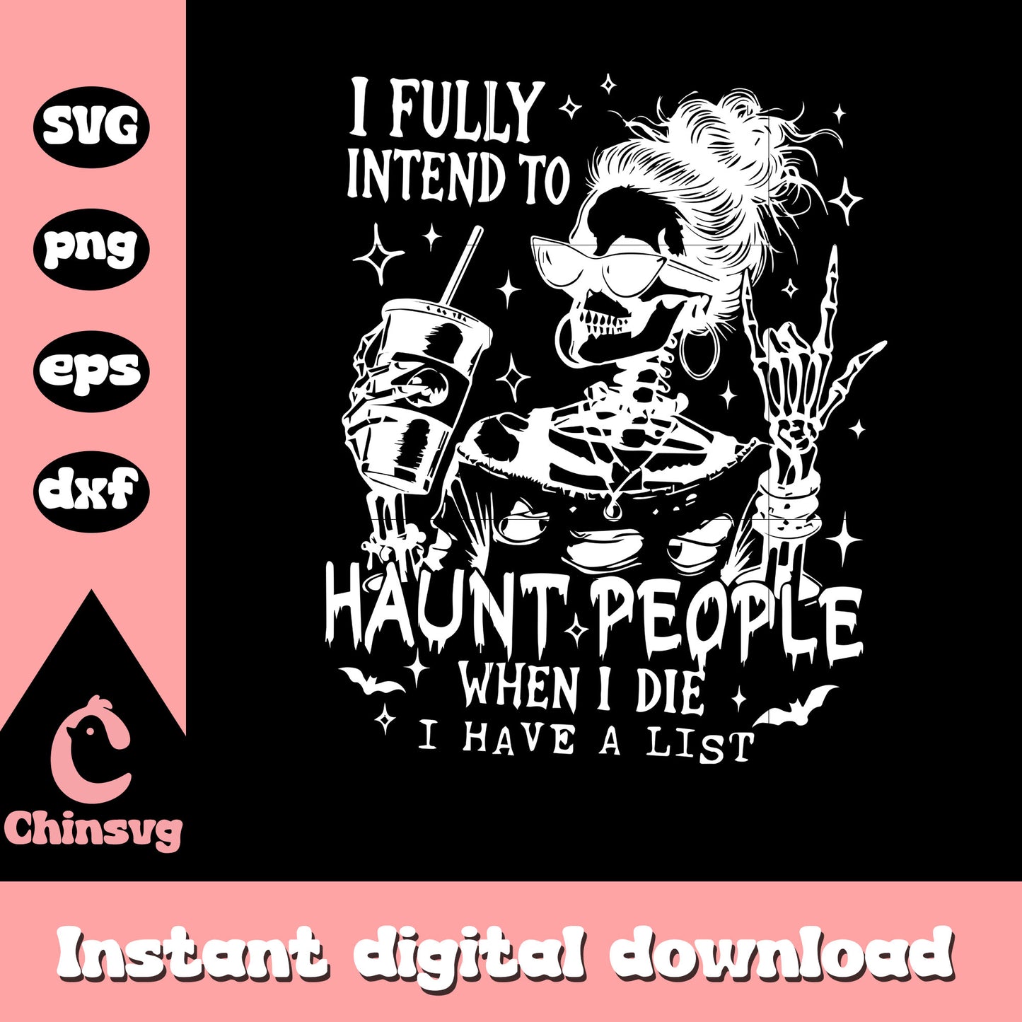 Skeleton quote black white svg, skeleton halloween svg