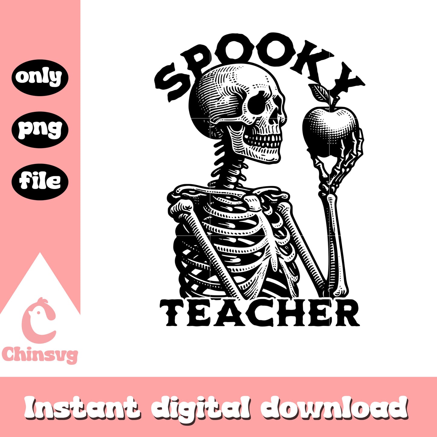 Skeleton spooky teacher design png, human skeleton png