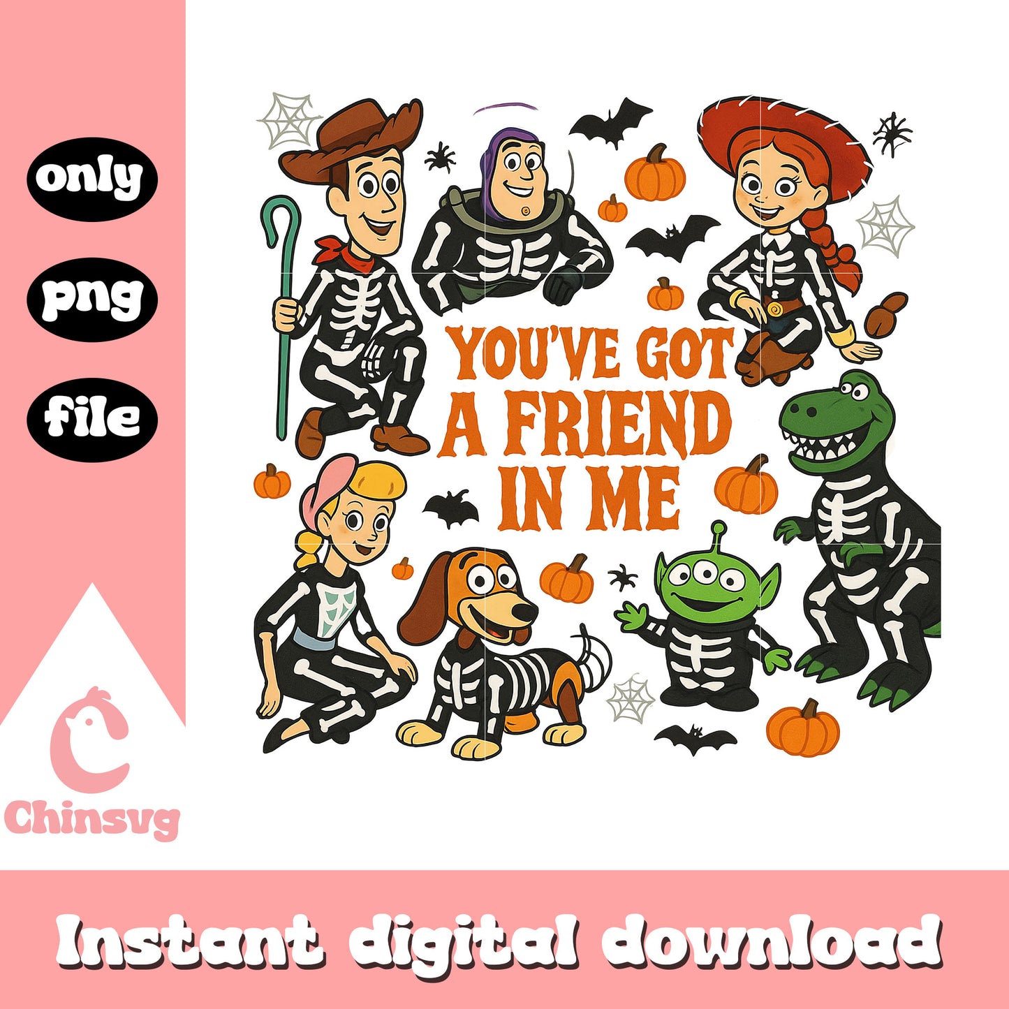 Skeleton toy story you've got a friend in me png, toy story art png
