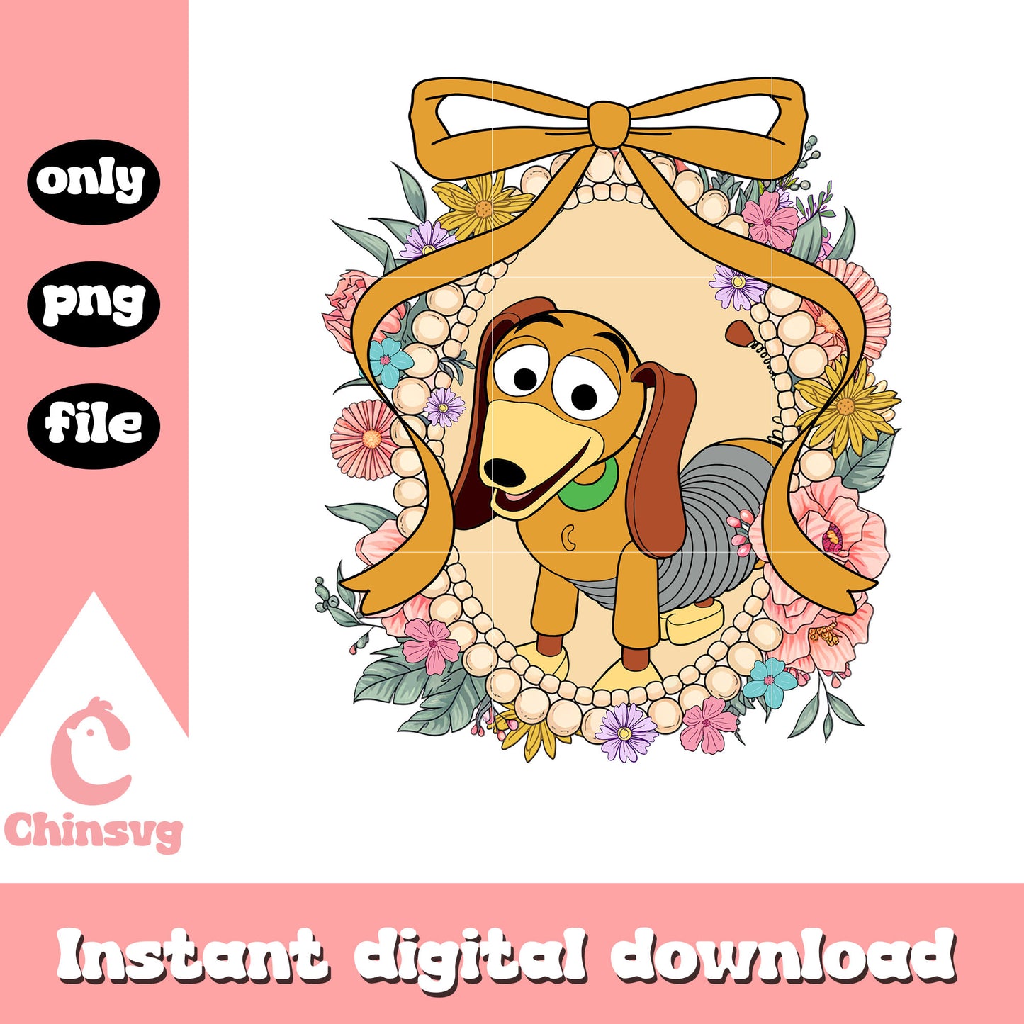 Slinky character vintage mirror png, toy story characters png