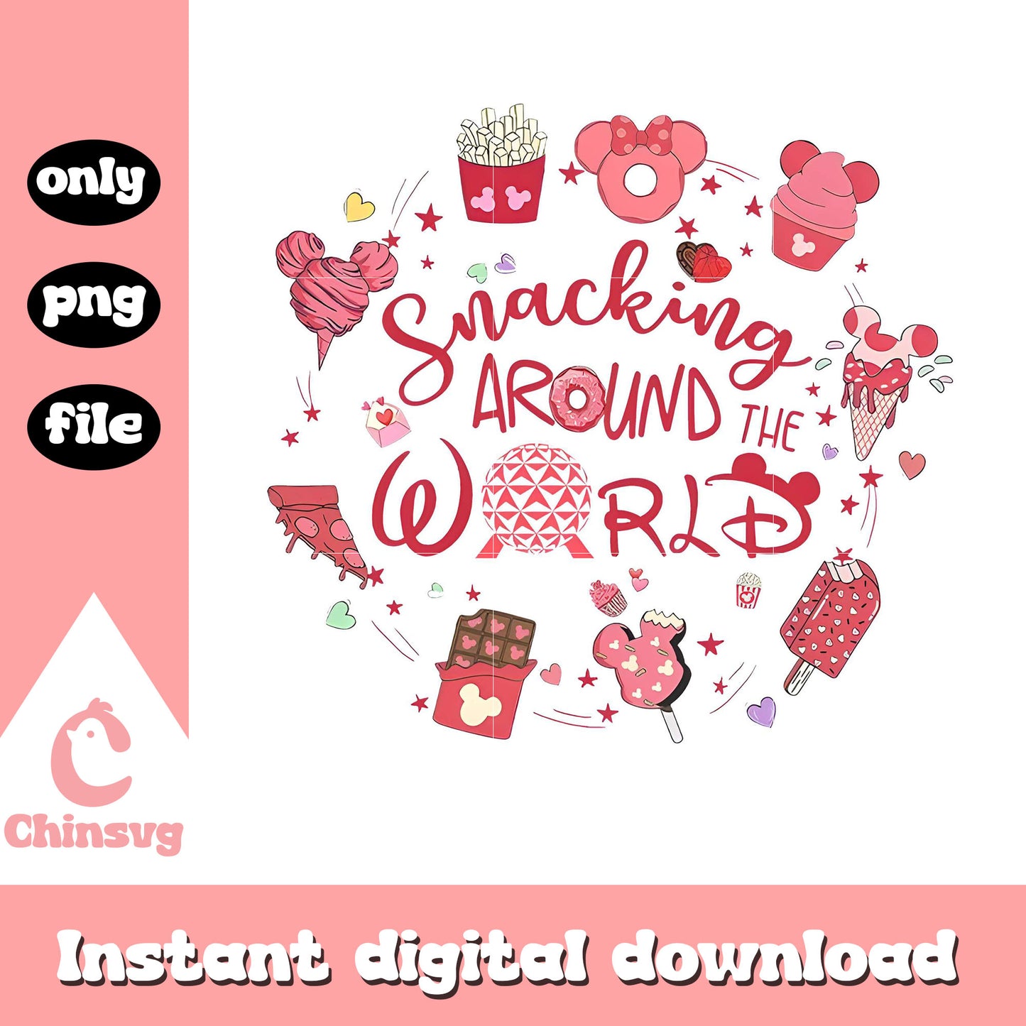 Snacking around the world png, valentine sweet png, snack png