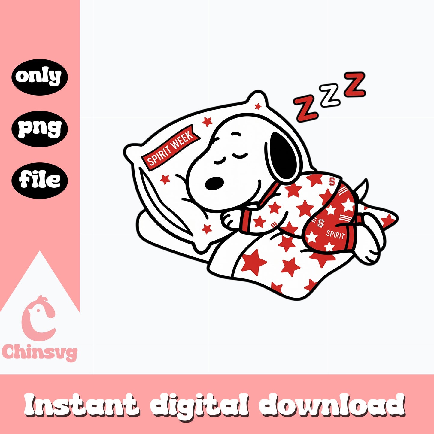 Snoopy Sleeping Spirit Week PNG, Peanuts Dog PNG, School PNG
