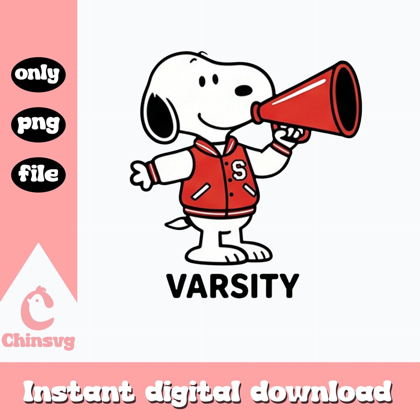 Snoopy Varsity Cheerleader PNG, Peanuts Sport PNG, Game Day PNG