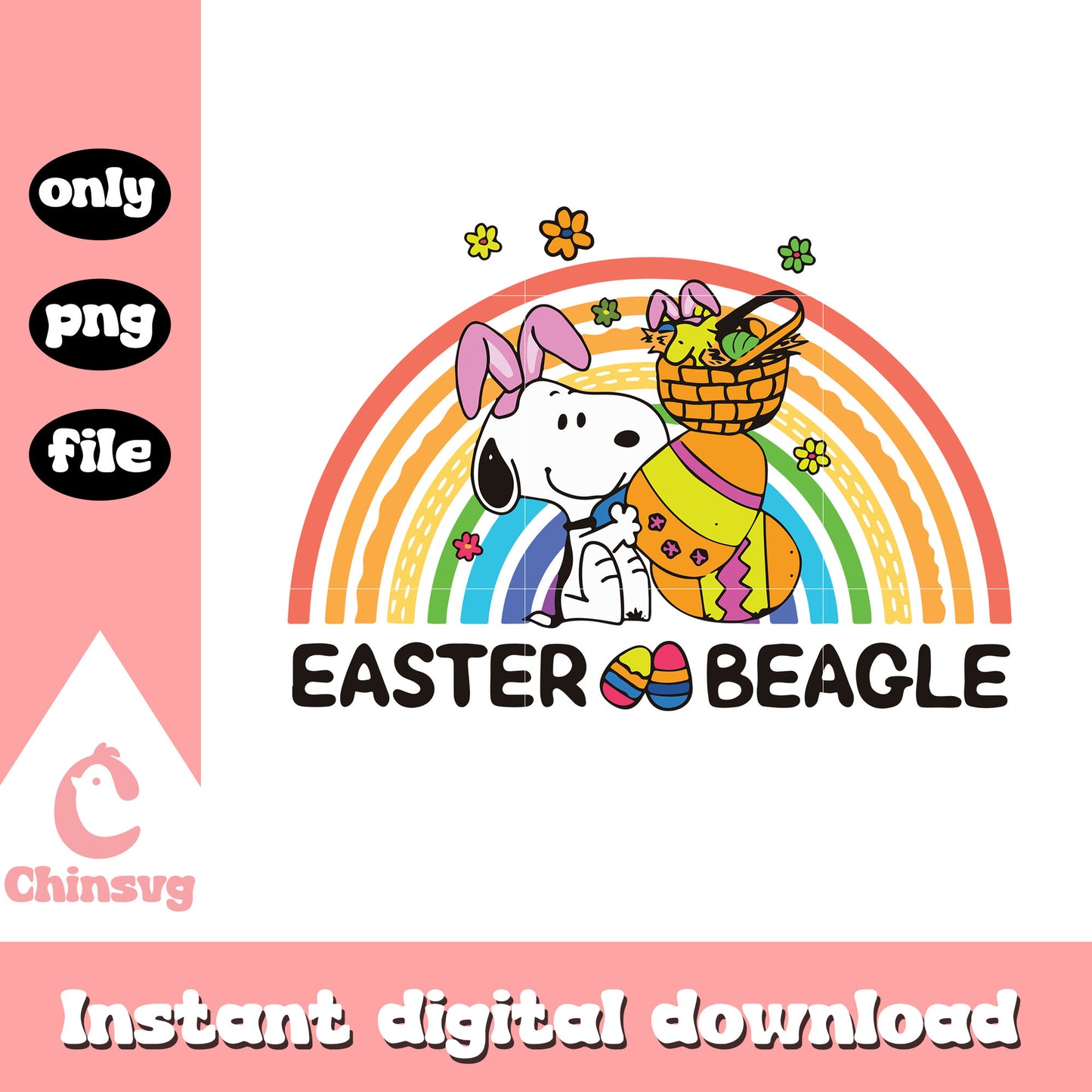 Snoopy easter beagle design png, easter beagle snoopy png